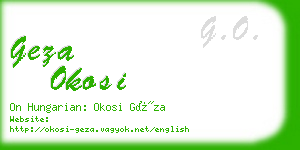 geza okosi business card